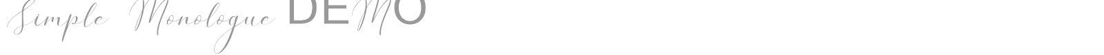 Simple Monologue font preview